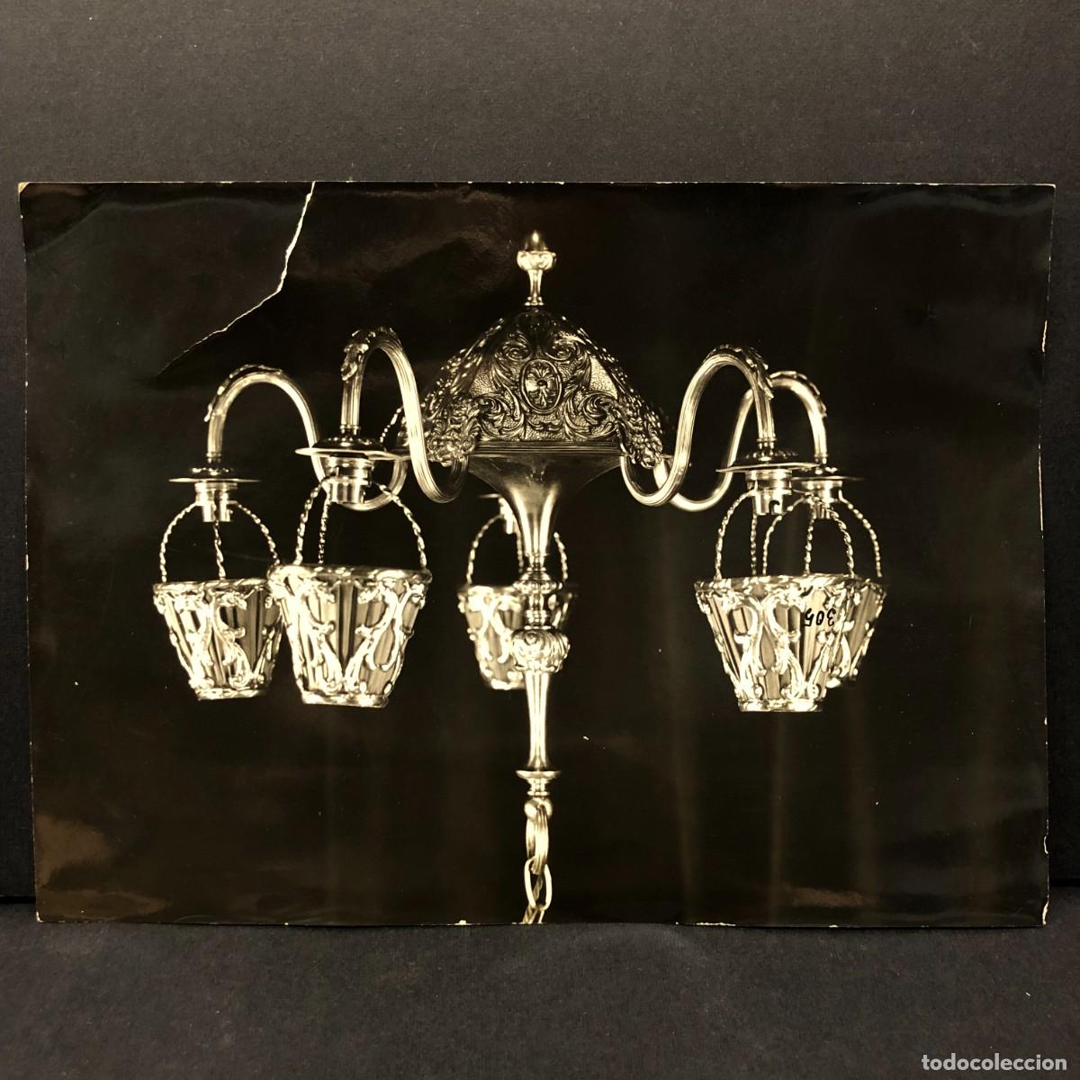 Fotograf&iacute;a antigua: ANTIGUA FOTOGRAFIA - LAMPARA VOTIVA O SANTUARIO DE PLATA - 16,5 X 12 CM / 5467