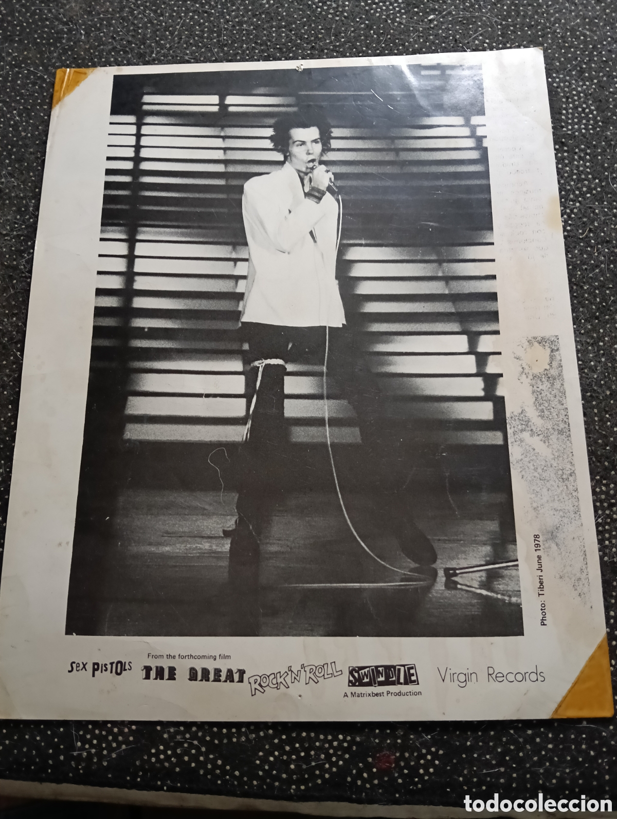 Fotograf&iacute;a antigua: Cartel peque&ntilde;o formato 25 x 20 cm de Sex Pistols 1978