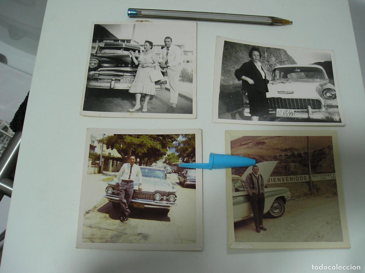 Fotograf&iacute;a antigua: FOTO FOTOGRAFIA COCHE ANTIGUO A&Ntilde;OS 50 LOTE DE 4 FOTOS (26-10)