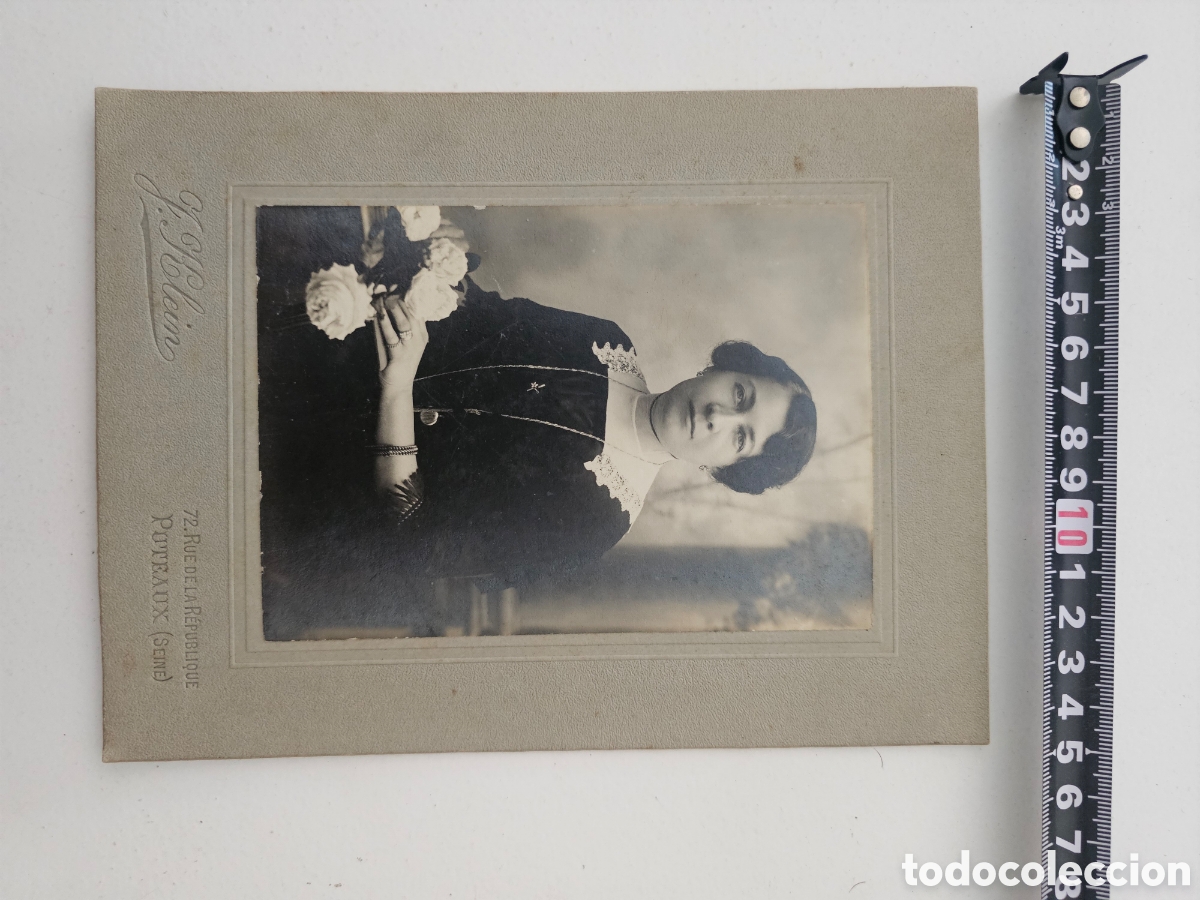 Fotograf&iacute;a antigua: ​Fotograf&iacute;a Antigua de &Eacute;poca en Passpartout Se&ntilde;ora &ndash; Fot&oacute;grafo J. Klein (Puteaux, Francia)