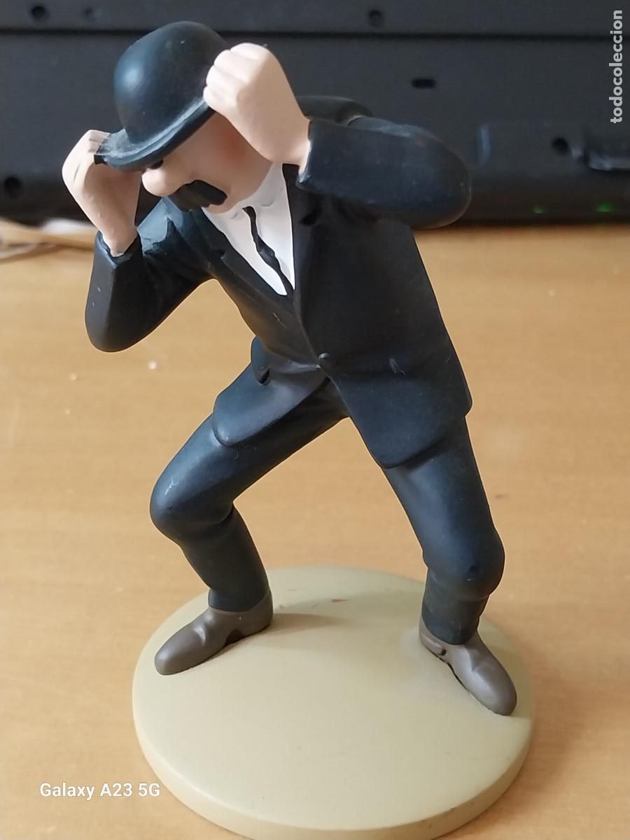 Fotograf&iacute;a antigua: TINTIN TIN TIN HERNANDEZ ATASCADO SECRETO UNICORNIO FIGURA PASTA 10.5CMS ALTO HERGE