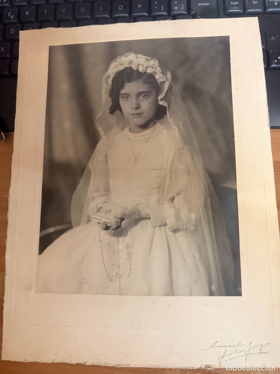 Fotograf&iacute;a antigua: FOTOGRAFIA ANTIGUA DE UNA NI&Ntilde;A DE 1&ordf; COMUNION A&Ntilde;OS 40