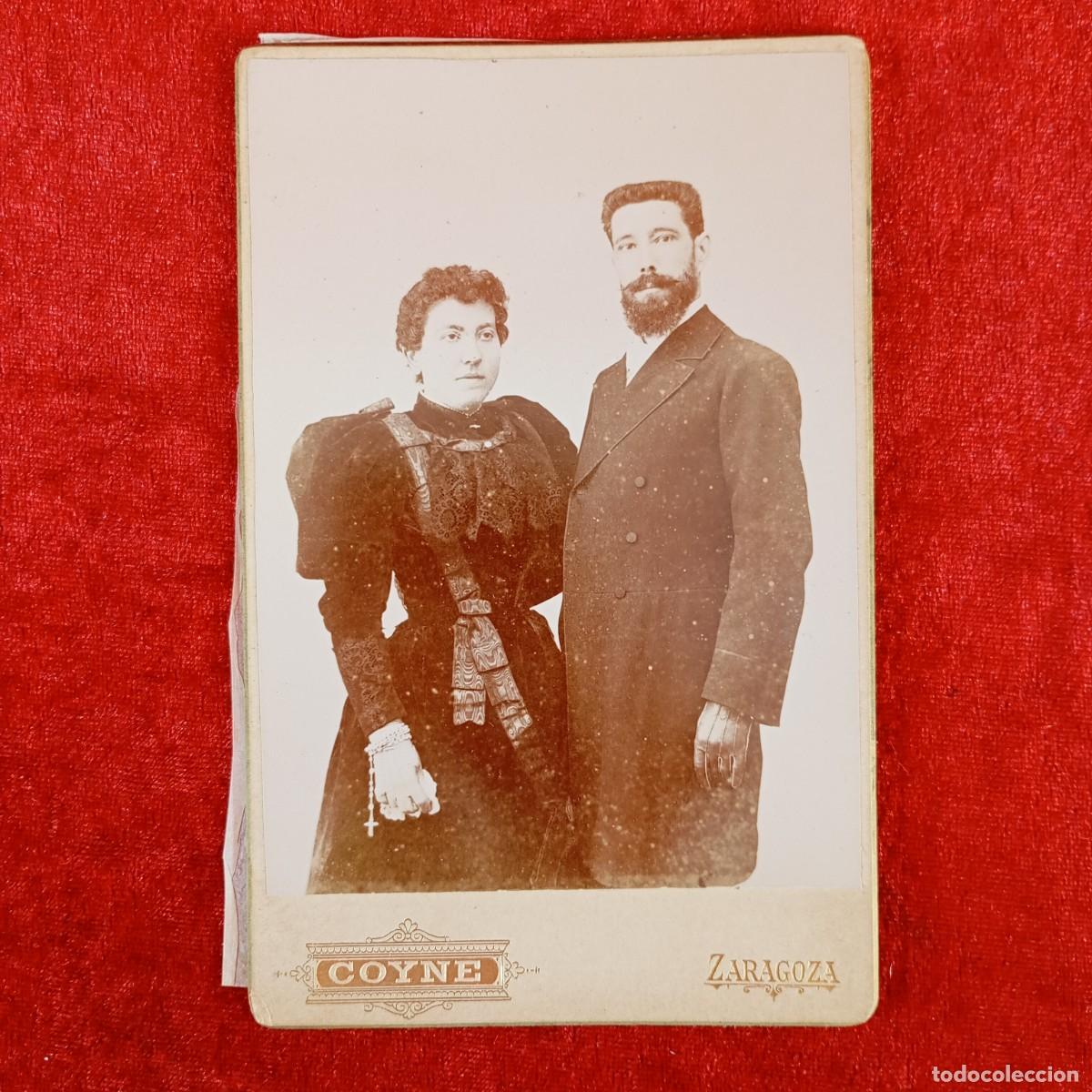 Fotografia antiga: FOTOGRAF&Iacute;A - COYNE - ZARAGOZA - PAREJA EN ESTUDIO - MODERNISTA - 1895 / 772