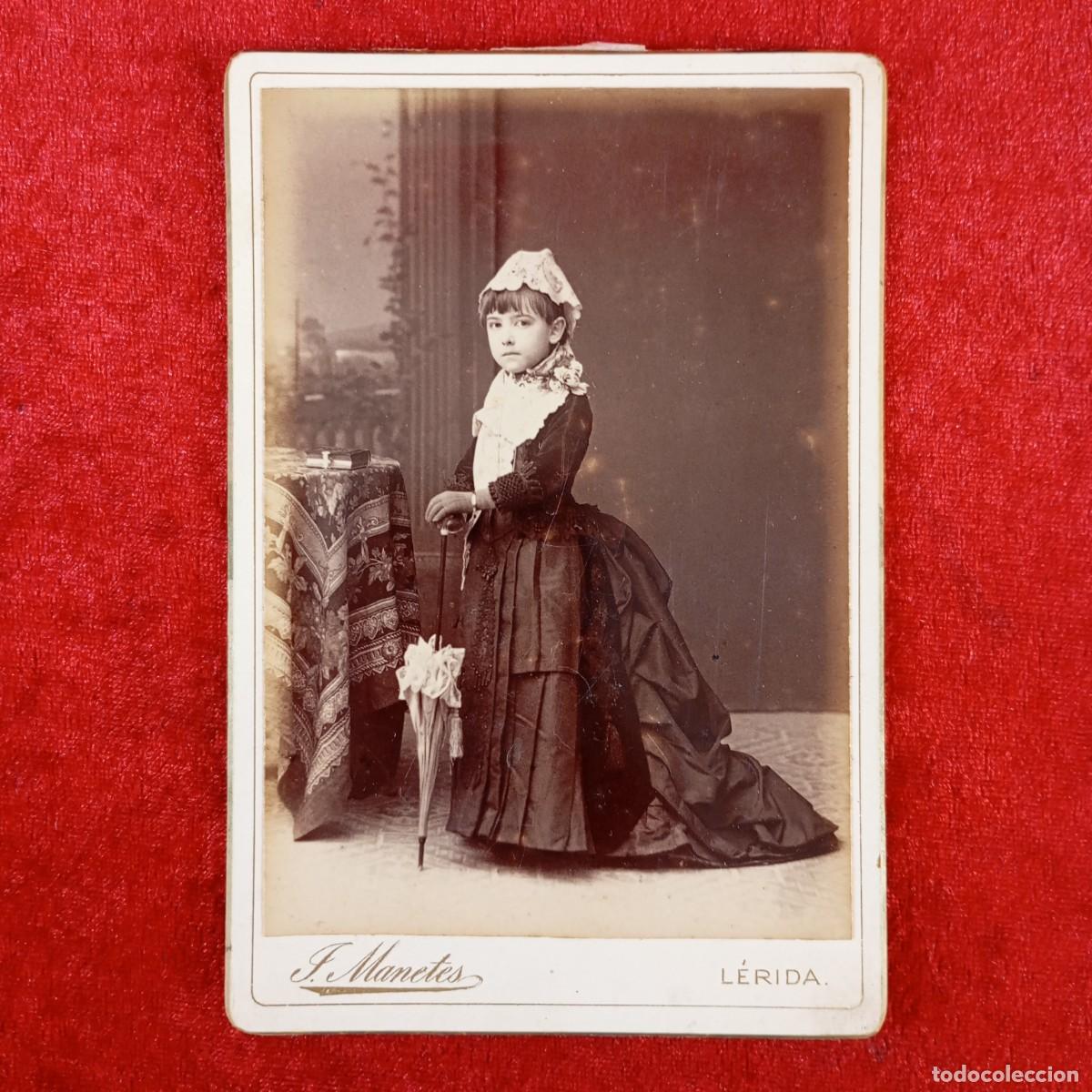 Alte Fotografie: FOTOGRAF&Iacute;A - F. MANETES - L&Eacute;RIDA - RETRATO DE NI&Ntilde;A - MODERNISTA - C. 1900 / 774