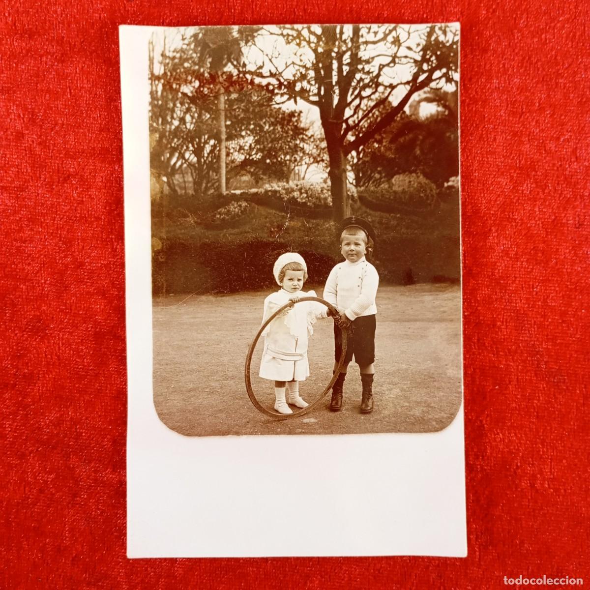 Antique Photography: FOTOGRAF&Iacute;A - DOS NI&Ntilde;OS JUGANDO CON UN JULAJOP - MODERNISTA - C. 1900 - JUEGOS INFANTILES / 785