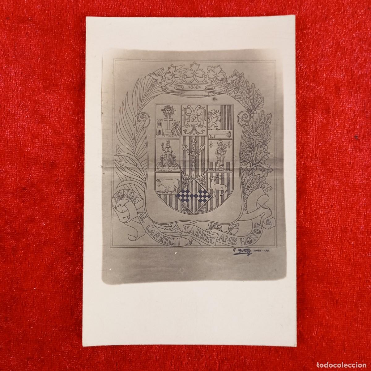 Fotograf&iacute;a antigua: PROYECTO DE C. MOSTANY DEL ESCUDO DE LA DIPUTACI&Oacute;N PROVINCIAL DE L&Eacute;RIDA - LLEIDA - 1915 - RARO / 868