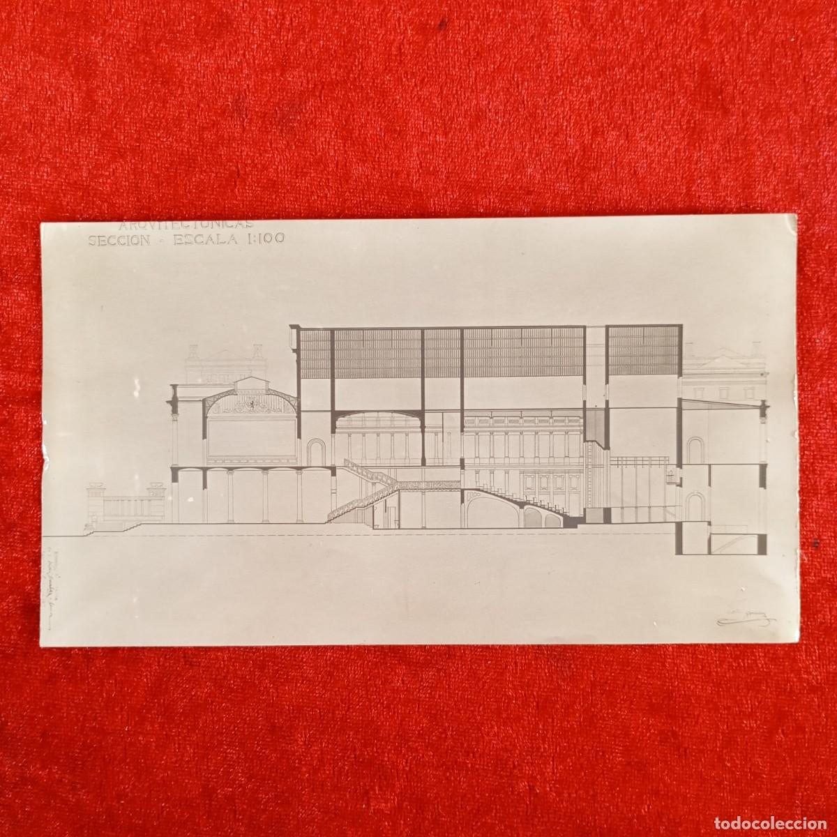 Fotograf&iacute;a antigua: MUSEO DE REPRODUCCIONES ARQUITECTONICAS PROYECTO DE PLANO DE UNA SECCION - MODERNISTA C. 1900 / 869