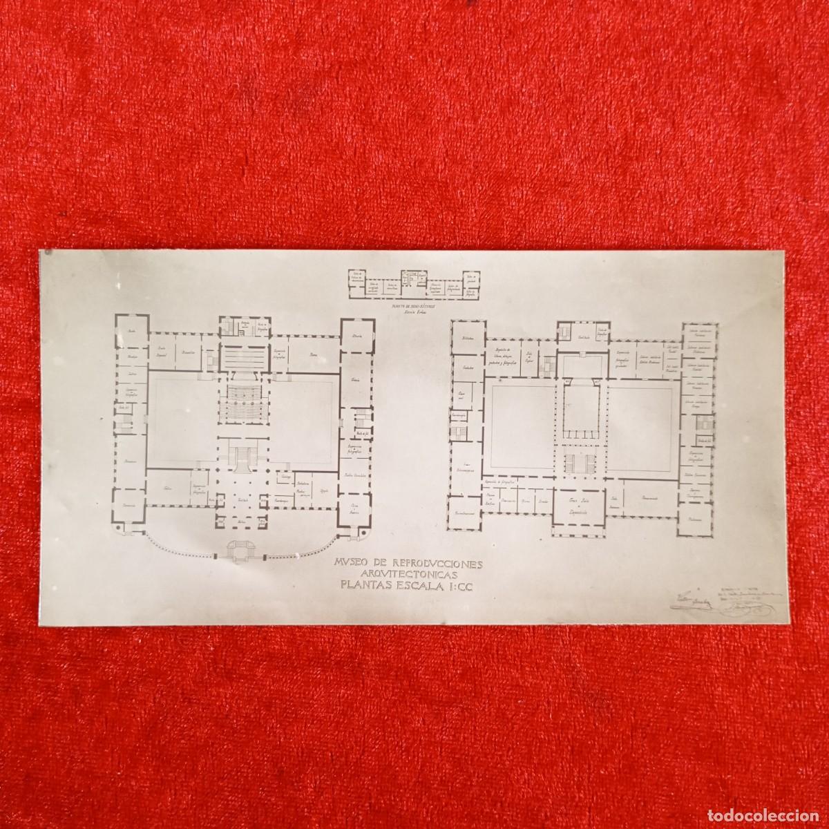 Fotograf&iacute;a antigua: MUSEO DE REPRODUCCIONES ARQUITECTONICAS PROYECTO DE PLANO DE LAS PLANTAS - MODERNISTA C. 1900 / 870
