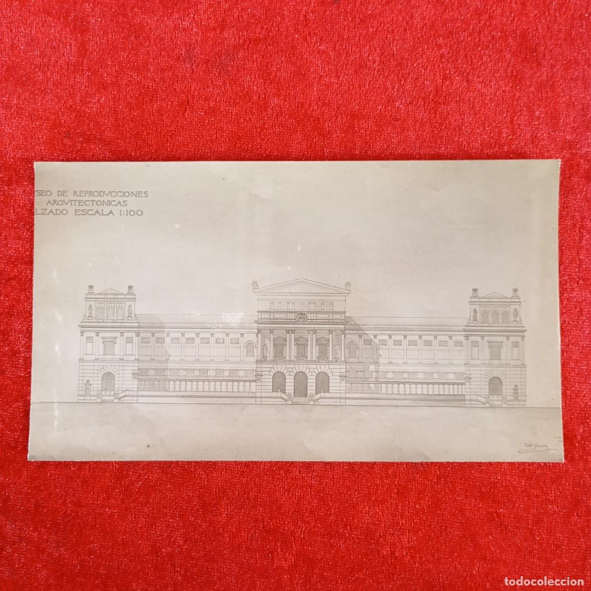 Fotograf&iacute;a antigua: MUSEO DE REPRODUCCIONES ARQUITECTONICAS PROYECTO DE PLANO DE LA FACHADA - MODERNISTA C. 1900 / 871