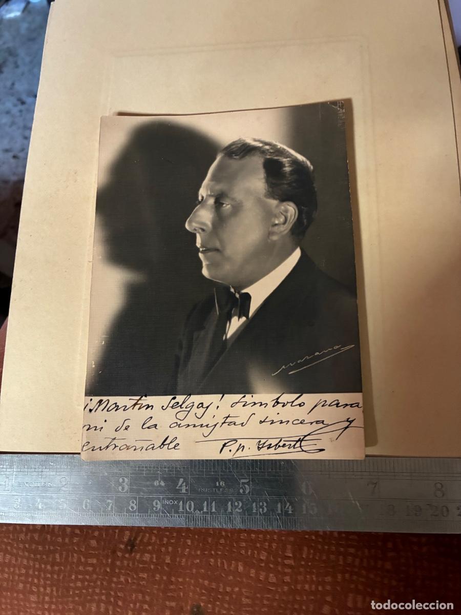 Fotograf&iacute;a antigua: TEATRO / CINE GRAN FOTO DEDICADA ACTOR PEPE ISBERT 160 c 150 mm