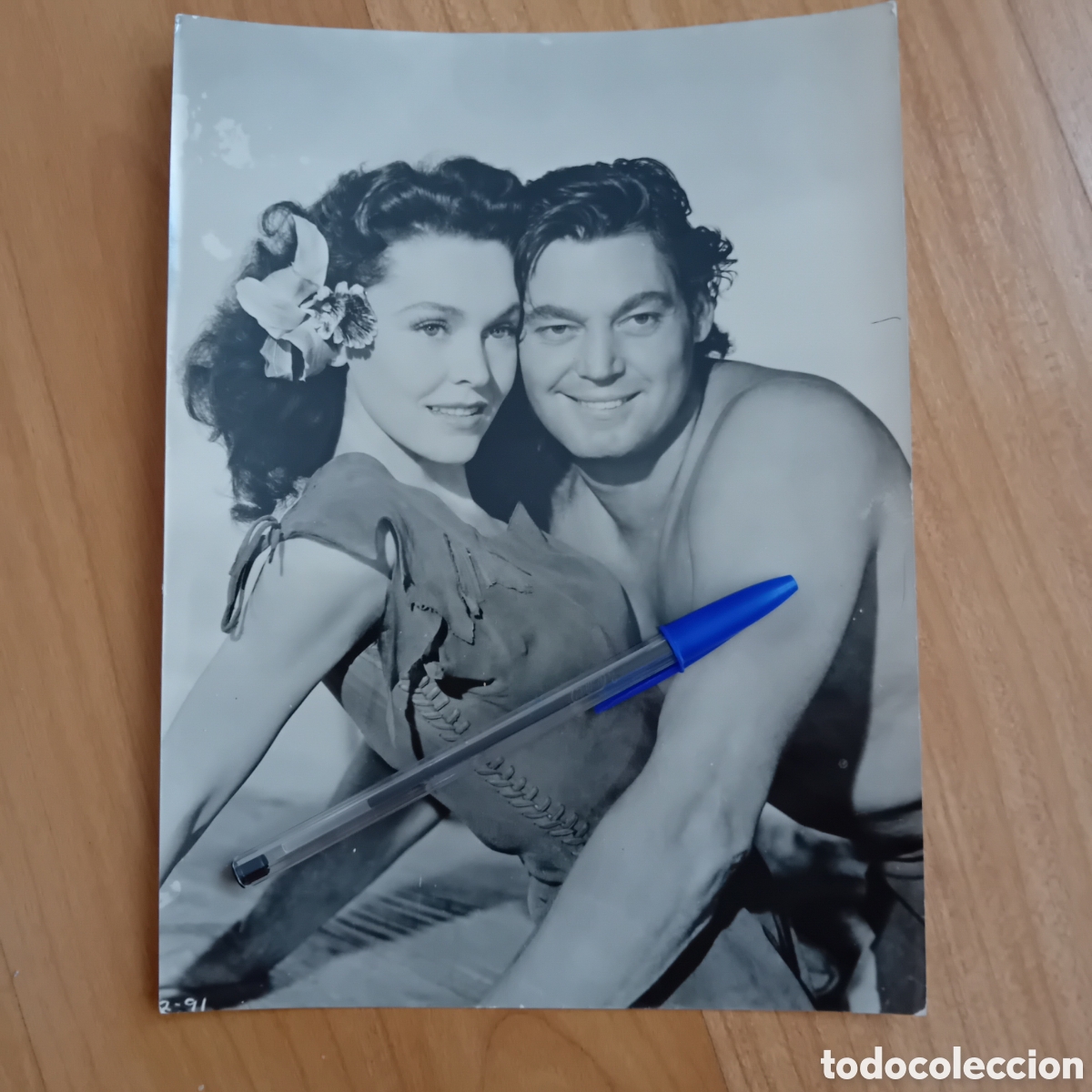 Fotograf&iacute;a antigua: JOHNNY WEISSMULLER Y MAUREEN O'SULLIVAN. TARZAN. REPRODUCCI&Oacute;N A&Ntilde;OS 70S