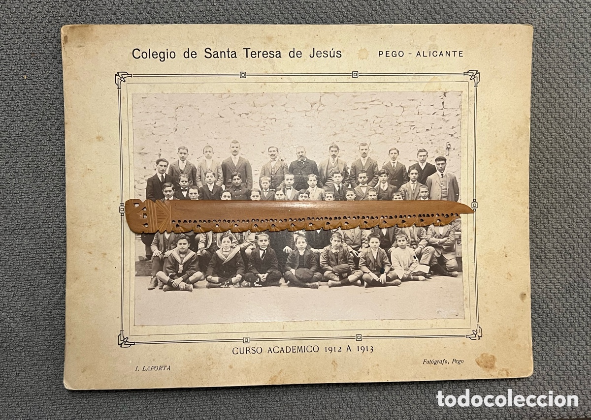 Fotograf&iacute;a antigua: PEGO (Alicante) Colegio de Santa Teresa de Jes&uacute;s. EL TERESIANO. CURSO ACADEMICO 1912 A 1913