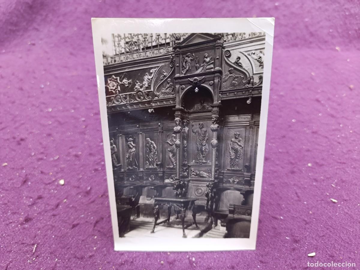 Fotograf&iacute;a antigua: Antigua fotograf&iacute;a de Archivo, Catedral de Almer&iacute;a, Coro, Foto Gudiol, sellos al dorso