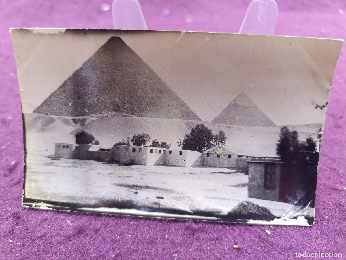 Fotograf&iacute;a antigua: Antigua fotograf&iacute;a en b/n o sepia, Pir&aacute;mides, Egipto, S. XIX
