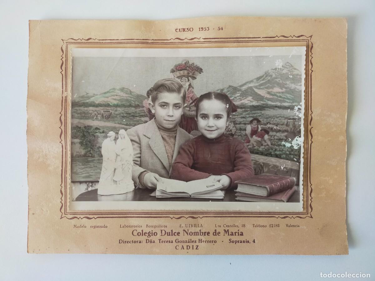 Fotograf&iacute;a antigua: Fotograf&iacute;a: Recuerdo Escolar, Curso 1953-54 - Colegio Dulce Nombre de Mar&iacute;a (C&aacute;diz)