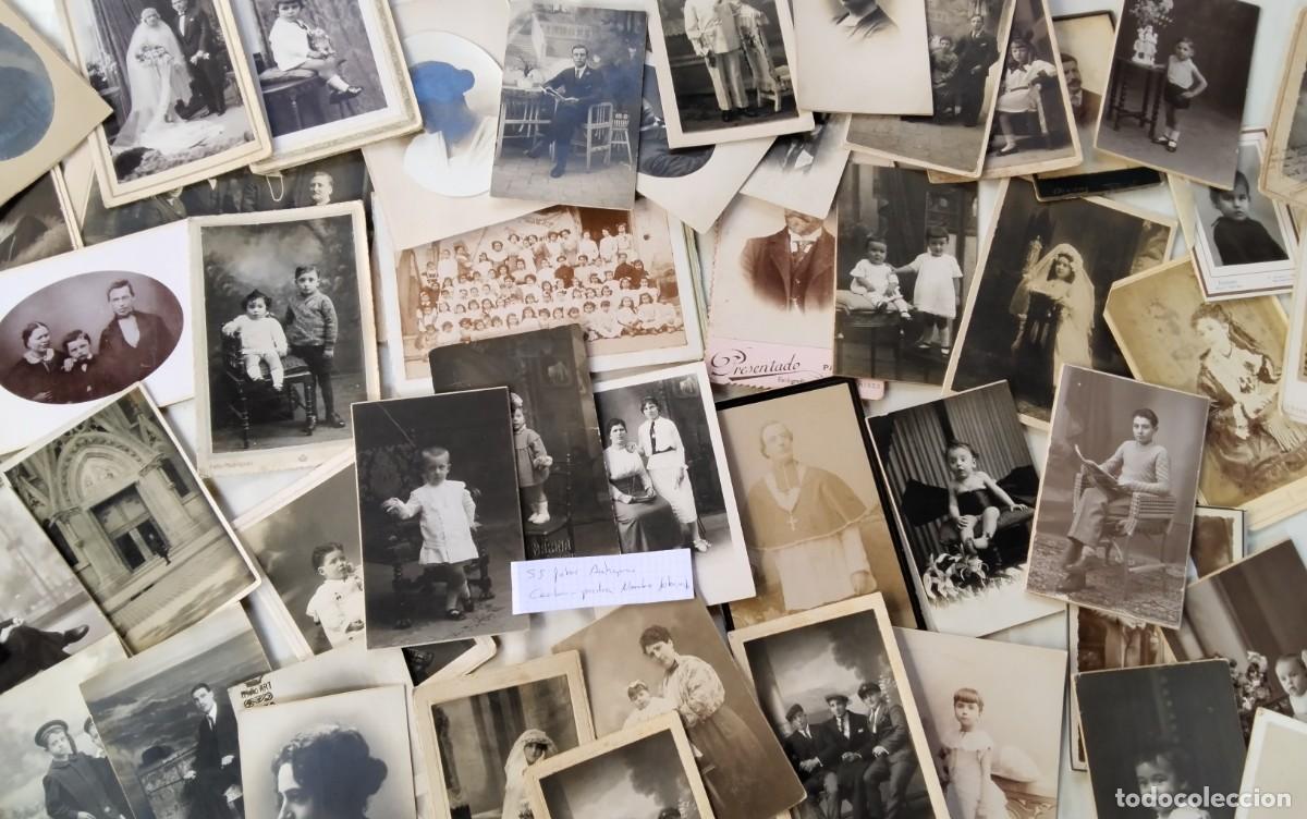 Fotograf&iacute;a antigua: 55 FORTOGRAFIAS ANTIGUAS TIPO RETRATO DE CARTON -PIEDRA , ALGUNAS NOMBRE FOTOGRAFO AL DORSO