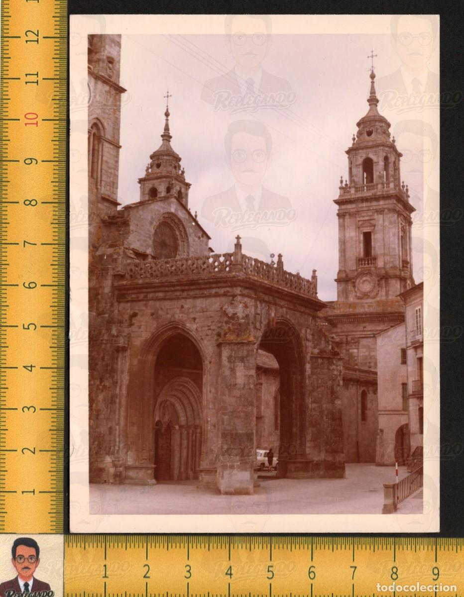 Fotograf&iacute;a antigua: LUGO : VISTA CATEDRAL DE SANTA MAR&Iacute;A TORRE CAMPANARIO ARCOS CASCO ANTIGUO - FOTO VINTAGE A&Ntilde;OS 80