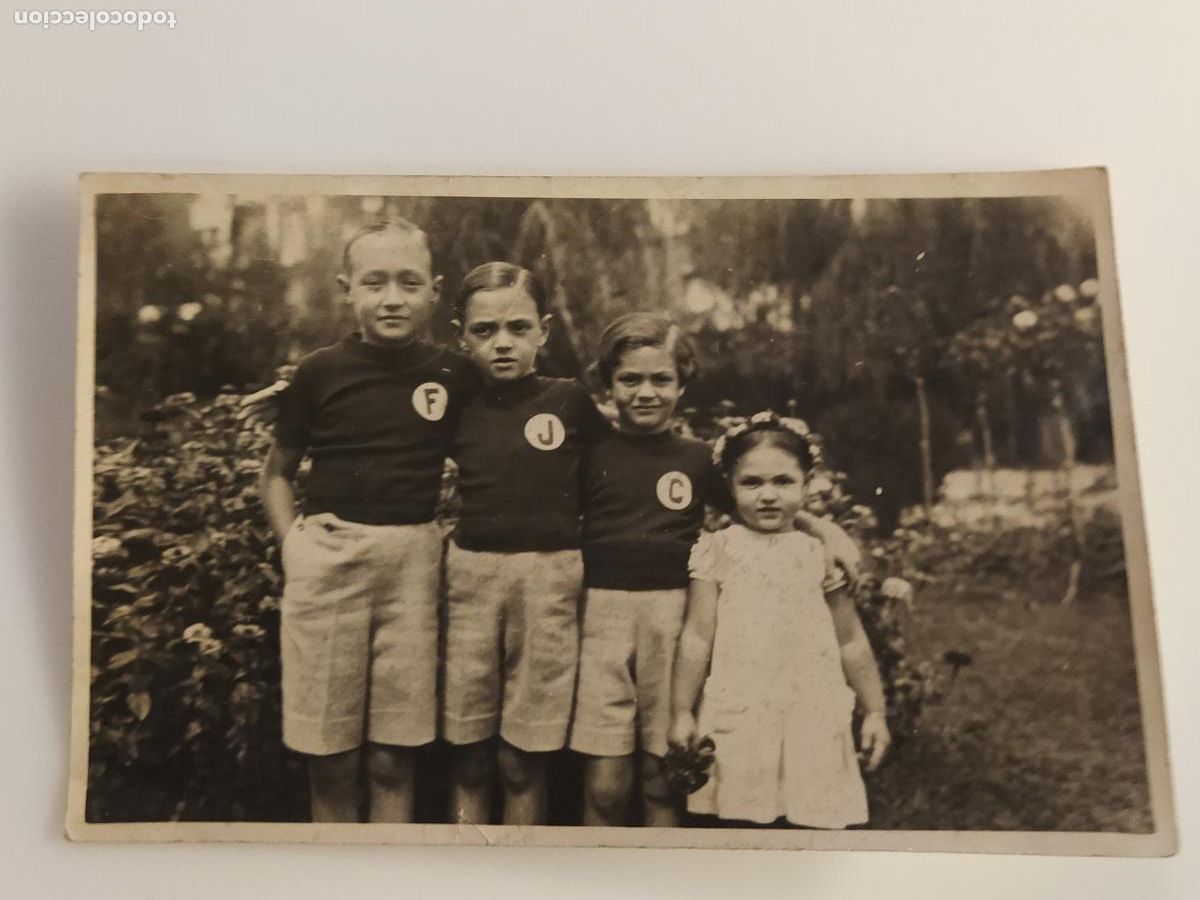 Fotograf&iacute;a antigua: PACO, JOSE, CARLOS Y PILAR RIVIERE RIBAS - FOTOGRAFIA ANTIGUA -(116.771)