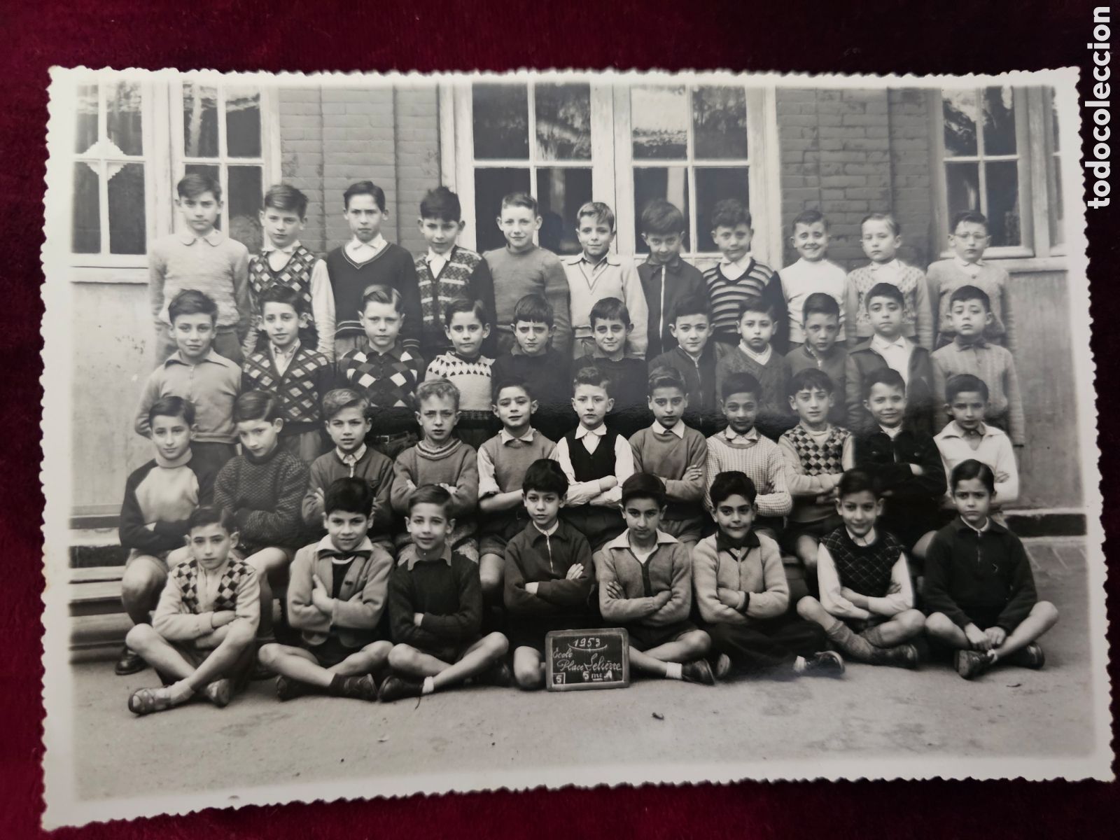 Fotograf&iacute;a antigua: ​Foto Antigua Grupo Escolar 1953 &ndash; &Eacute;cole Place Leli&egrave;vre (Bab-el-Oued, Argelia) &ndash; 5&egrave;me A