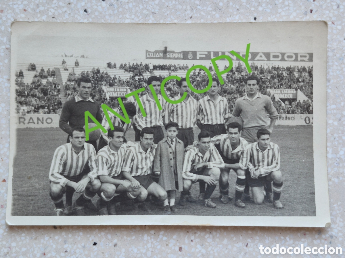 Fotograf&iacute;a antigua: Fotograf&iacute;a Foto Original Real Betis Balompi&eacute; - 20 - Febrero - 1955 - 14 x 9 cm. - Excelente .