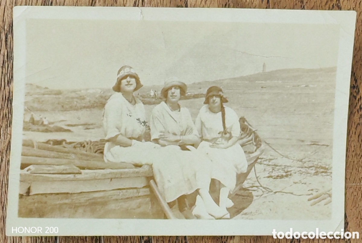 Fotograf&iacute;a antigua: Foto - A Coru&ntilde;a con la torre de H&eacute;rcules al fondo - Principios S. XX