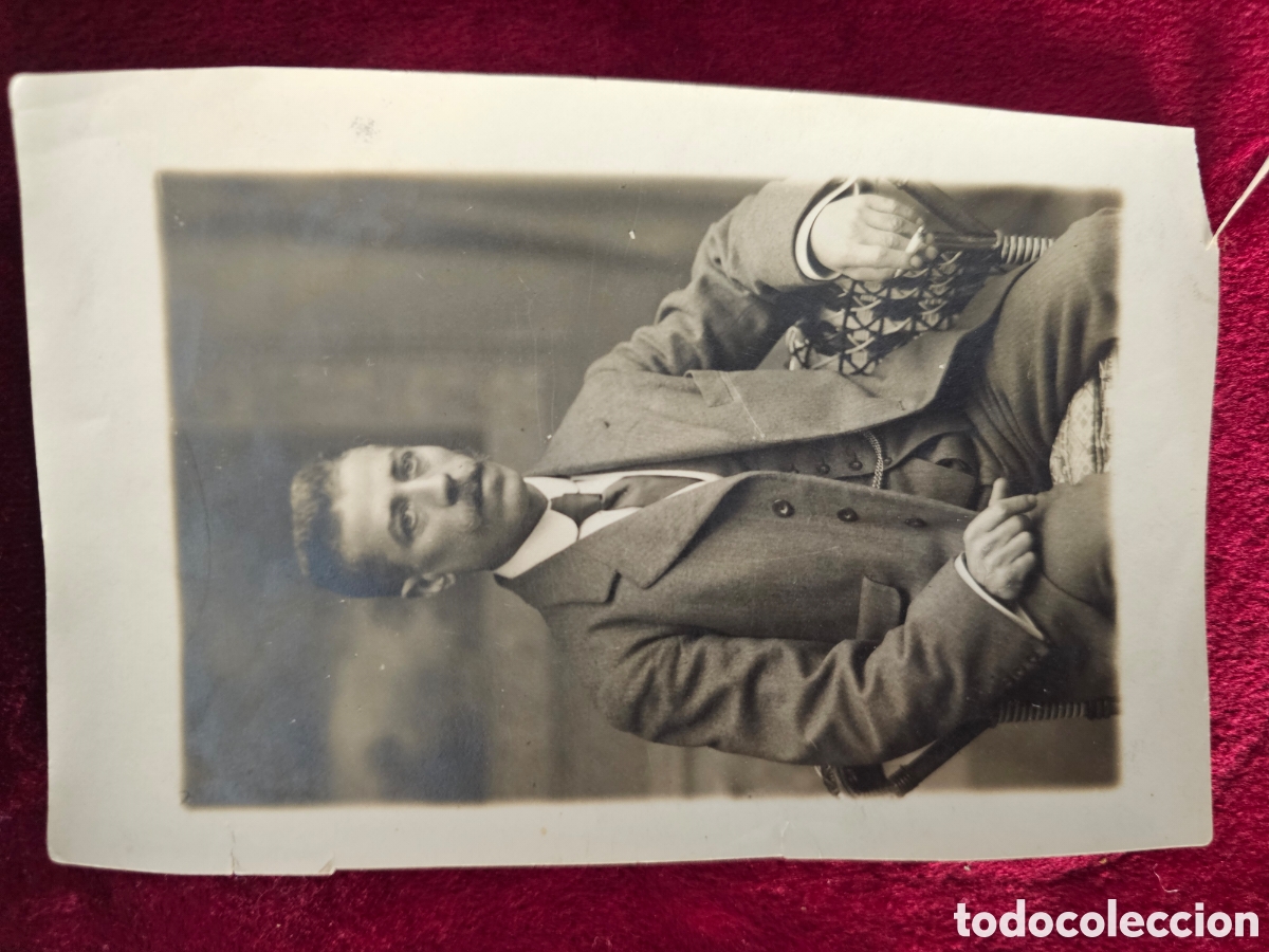 Fotograf&iacute;a antigua: Fotograf&iacute;a antigua en blanco y negro / Sepia &ndash; Caballero de &eacute;poca (A&ntilde;os 1910 - 1920)