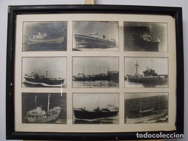 Fotograf&iacute;a antigua: Cuadro 9 Fotograf&iacute;as Barcos Mercantes y Cargueros 68x52 cm