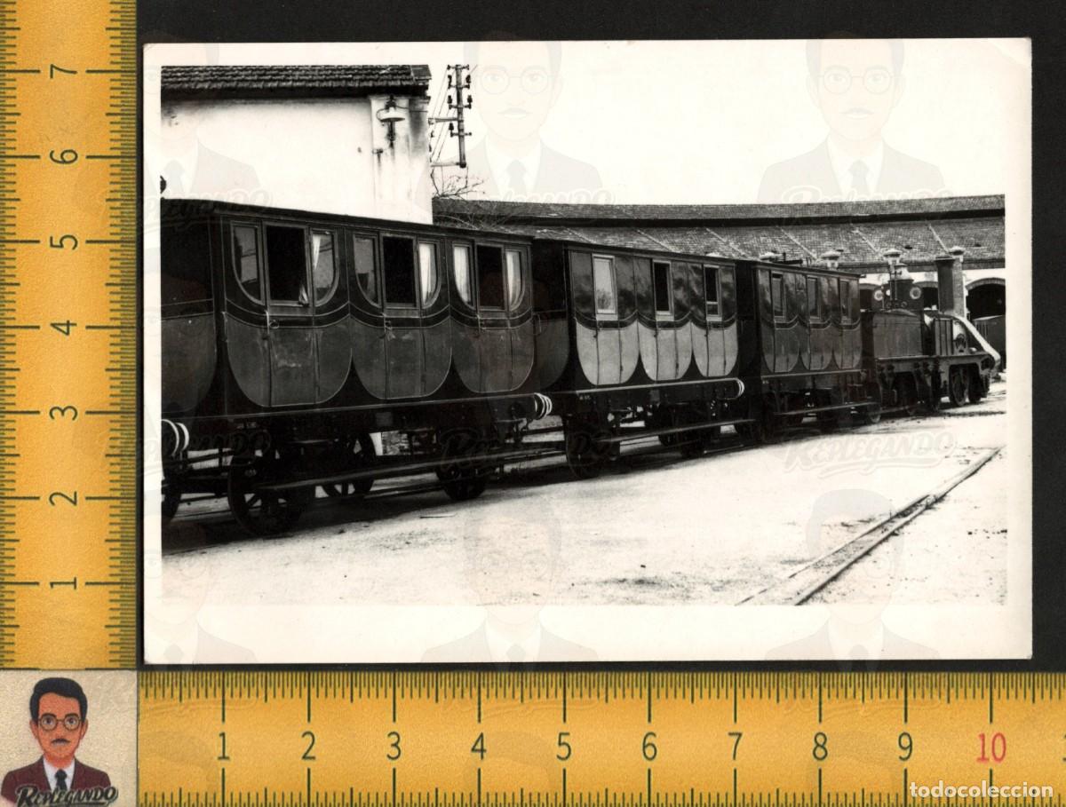 Fotograf&iacute;a antigua: TREN CENTENARIO 1848-1948 VAGONES VIAJEROS LOCOMOTORA MATAR&Oacute; FERROCARRIL - FOTO ANTIGUA A&Ntilde;OS 50/60
