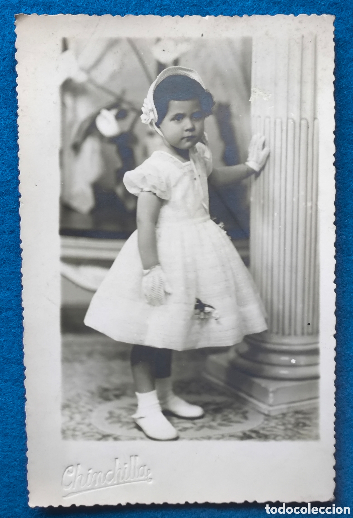 Fotograf&iacute;a antigua: FOTOGRAF&Iacute;A RETRATO DE ESTUDIO NI&Ntilde;A FOT&Oacute;GRAFO CHINCHILLA TARRAGONA 1955