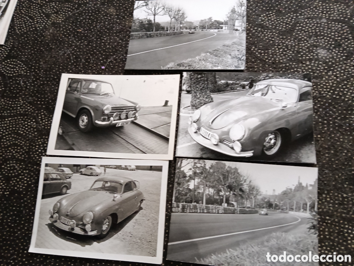 Fotograf&iacute;a antigua: 5 Fotograf&iacute;as de varios coches subida San Cugat - Tibidabo a&ntilde;os 1970 aprox