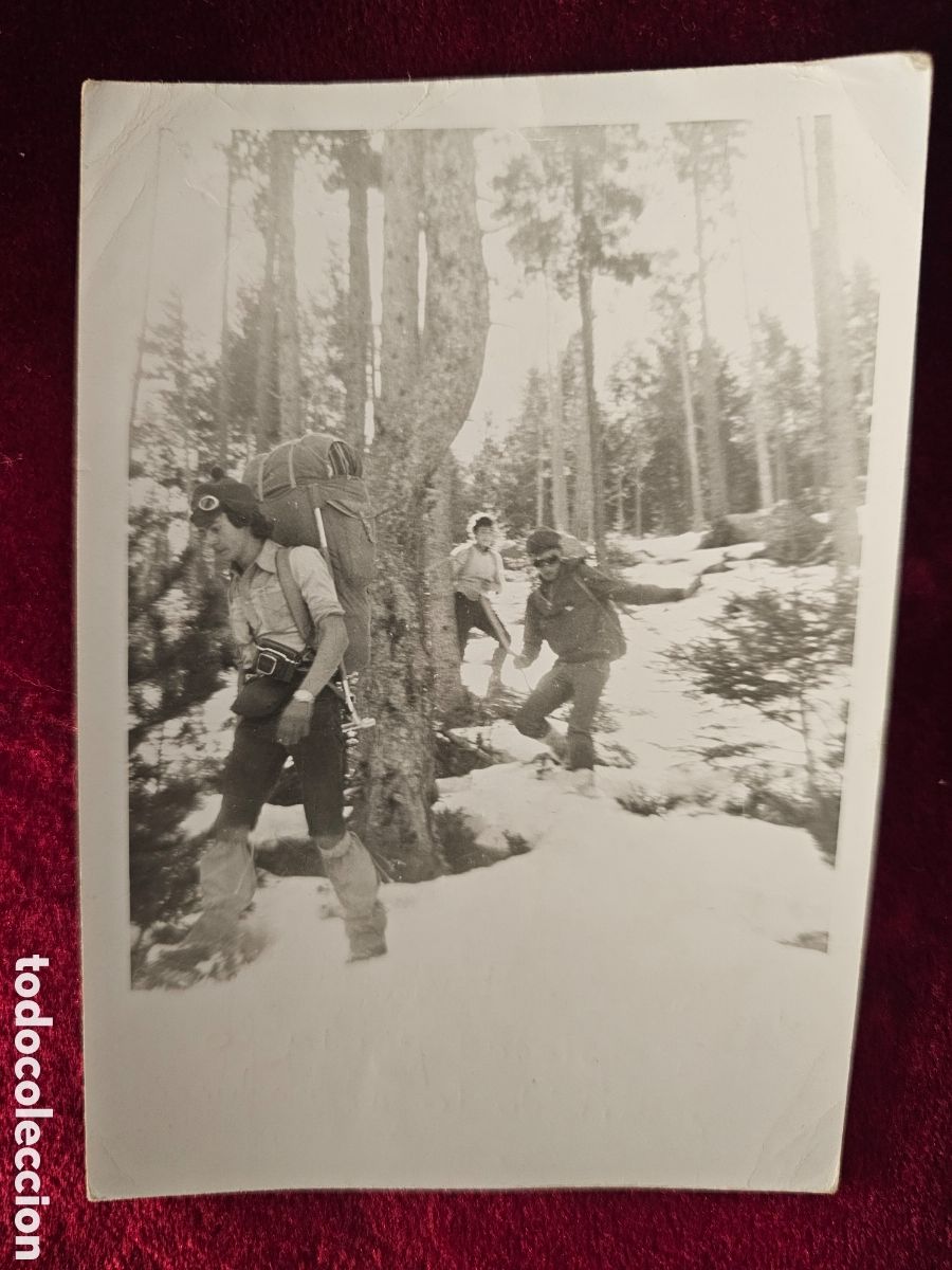 Fotograf&iacute;a antigua: Fant&aacute;stica Fotograf&iacute;a Antigua &Eacute;poca / Monta&ntilde;ismo - Excursionistas en la Nieve 1950s 1970s
