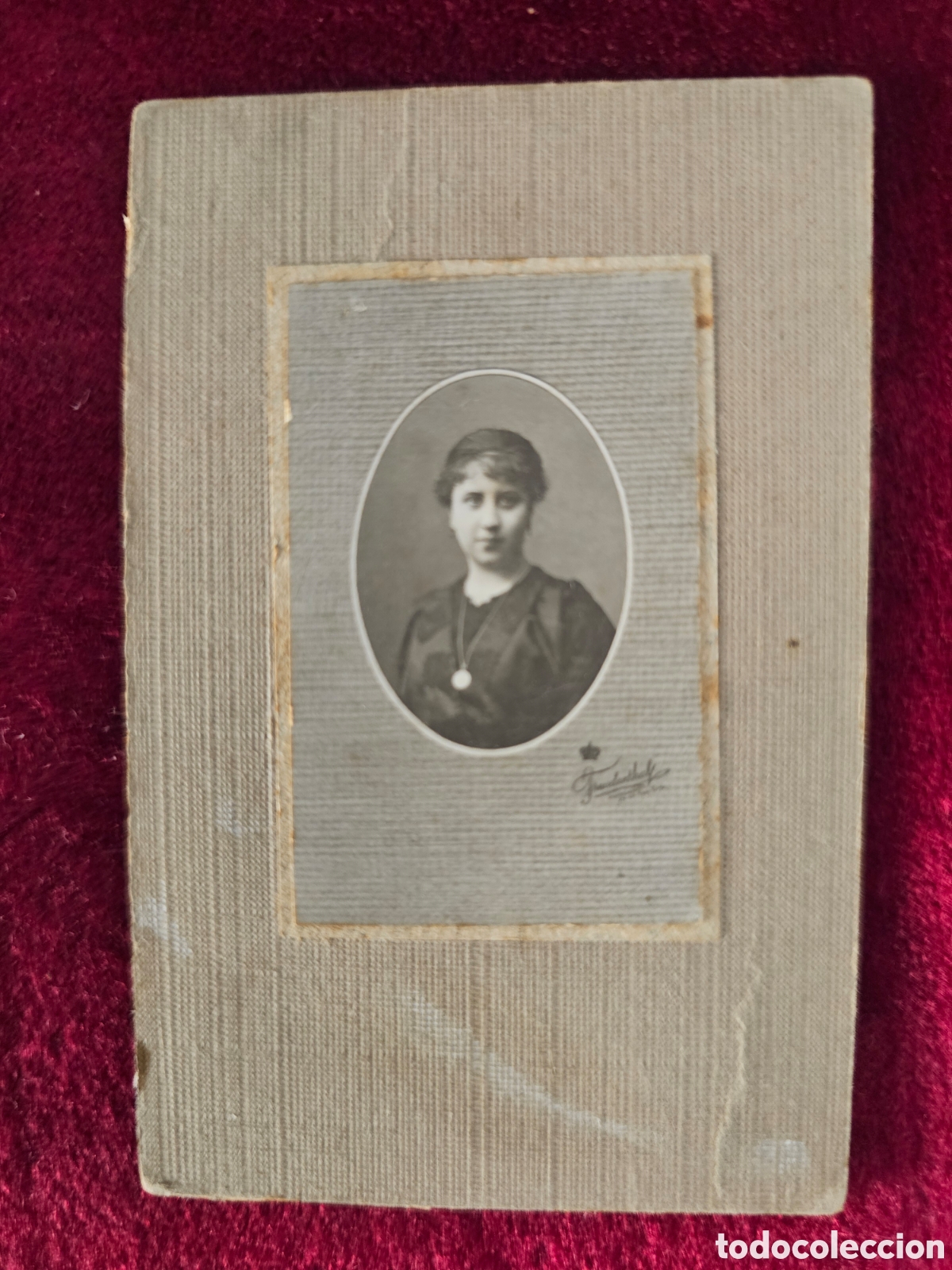 Fotograf&iacute;a antigua: Retrato Paspart&uacute; Orig. - Fot&oacute;grafo G. Freudenthal (Proveedor Real Casa, Zaragoza c. 1910s 1920s