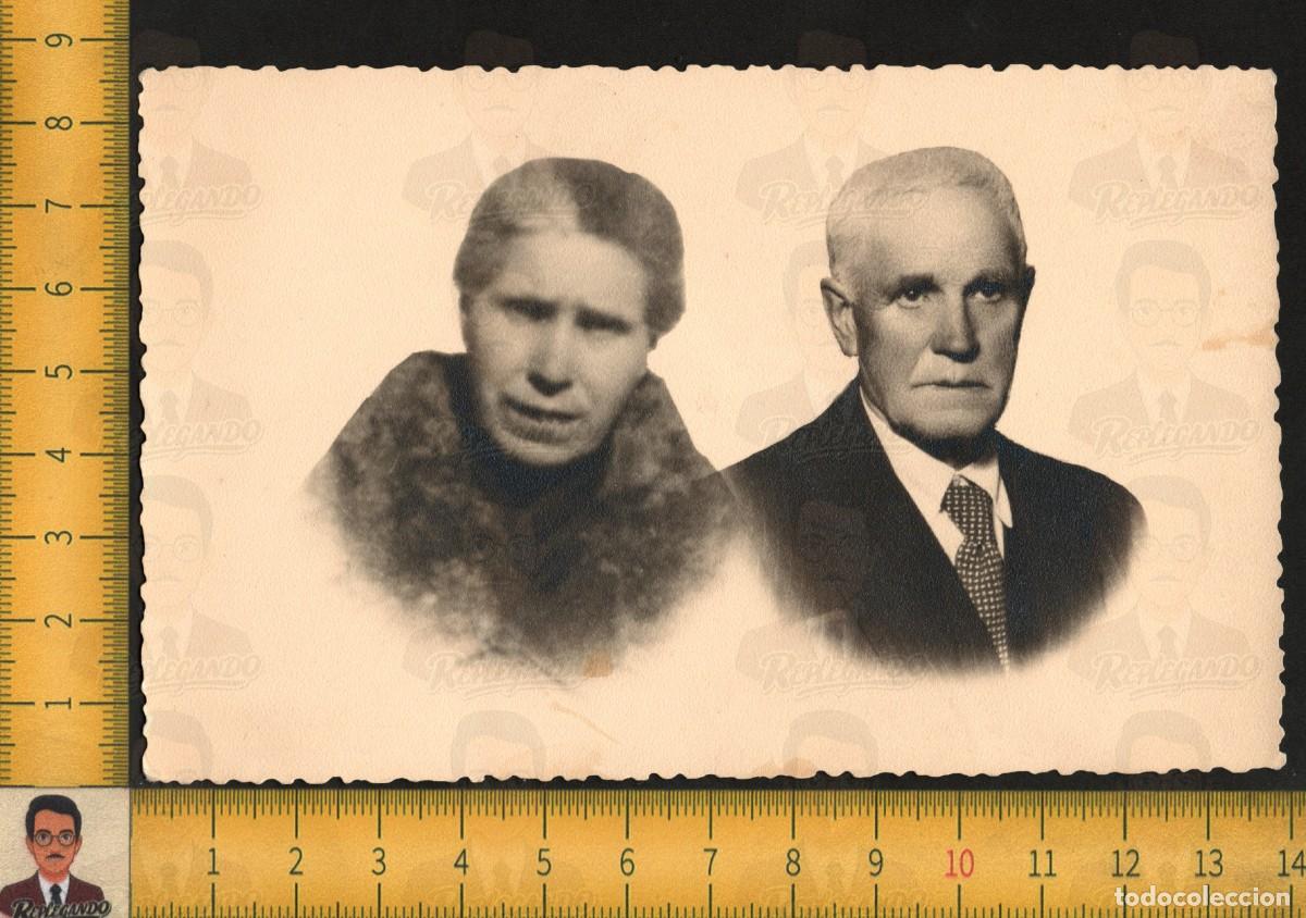 Fotograf&iacute;a antigua: RETRATO PAREJA ABUELOS SE&Ntilde;ORA SE&Ntilde;OR COMPOSICI&Oacute;N - FOTO ANTIGUA ESTUDIO A&Ntilde;O 1956 - ALCOY MATRIMONIO
