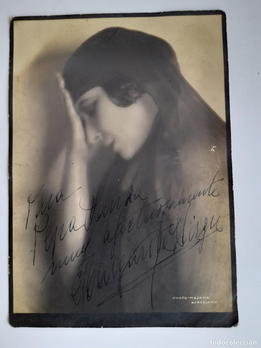Alte Fotografie: Fotograf&iacute;a MARGARITA XIRGU, Fot&oacute;grafo Josep Masana, con aut&oacute;grafo