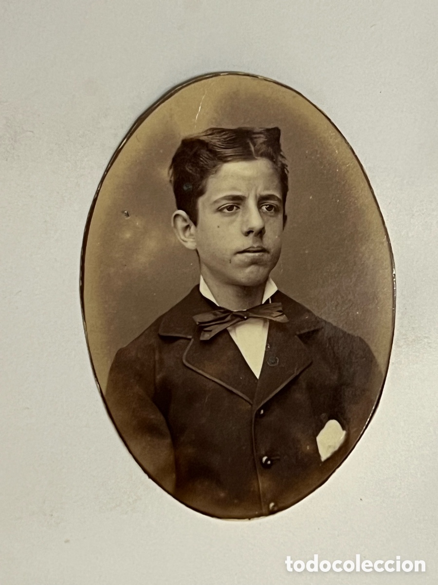 Fotograf&iacute;a antigua: CAMILO GISBERT BORONAT.. de joven (h.1890?) Fue Alcalde de Alcoy ? Medidas: 5,5 x 7,5 cm