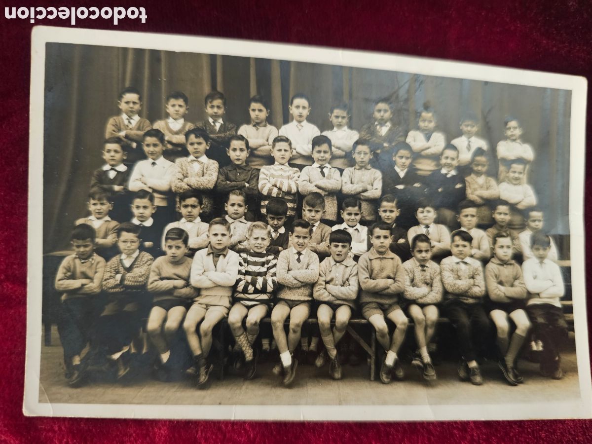Fotograf&iacute;a antigua: Fotograf&iacute;a Antigua Escolar de Grupo / Retrato de Clase &Eacute;poca (14 x 9 cm) Alger ? Algeria ?