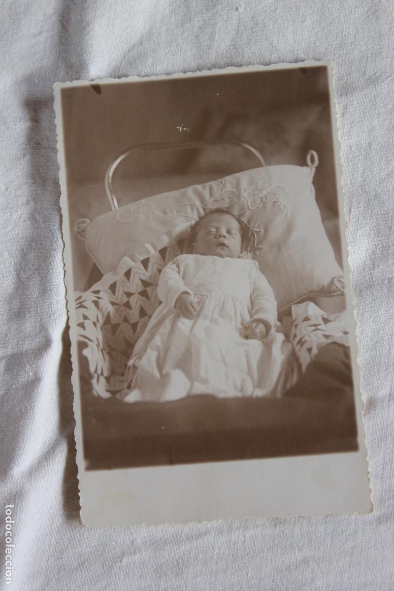 Fotograf&iacute;a antigua: BEBE NI&Ntilde;O DORMIDO? EN SU CARRITO