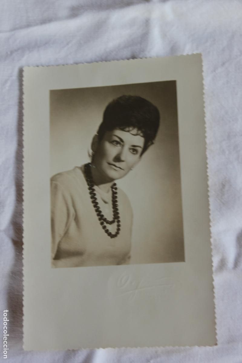 Fotograf&iacute;a antigua: SE&Ntilde;ORA CON COLLAR ELEGANTE FOTOGRAFO ORGA MURCIA
