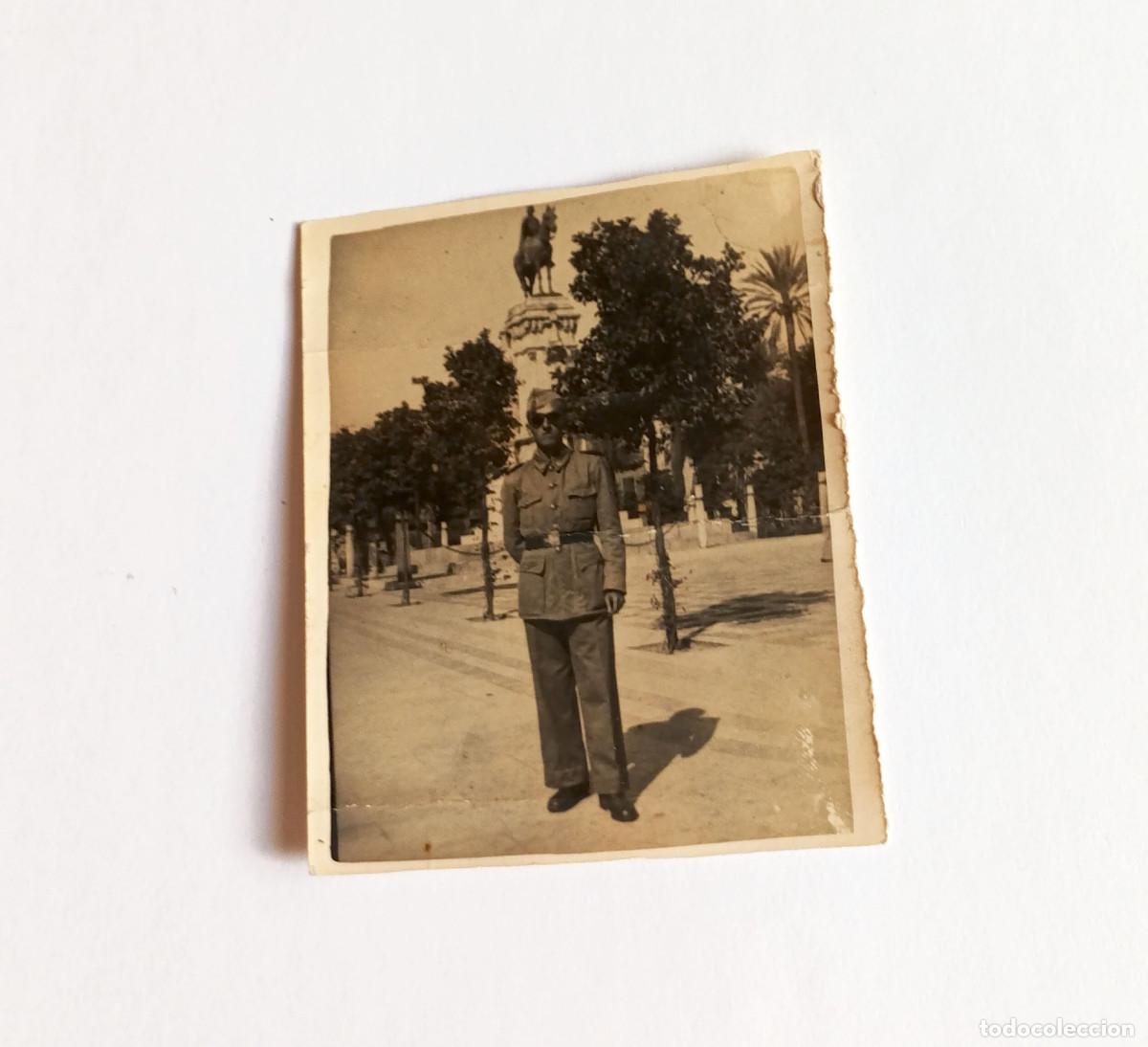 Fotografia antica: Fotograf&iacute;a Antigua Militar A&ntilde;os 40 o 50 - Soldado del Ej&eacute;rcito de Tierra de Espa&ntilde;a