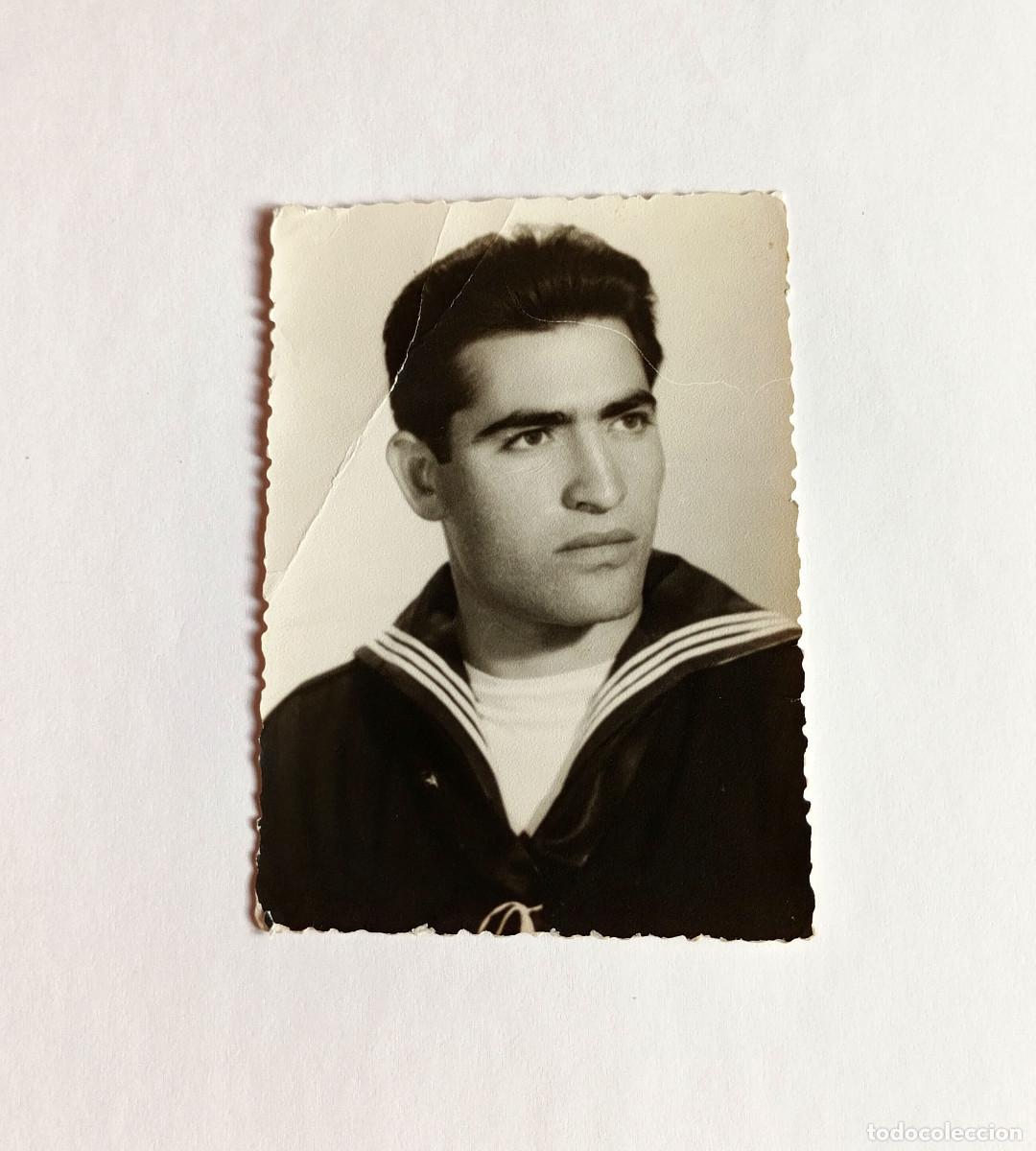 Fotograf&iacute;a antigua: Fotograf&iacute;a antigua Militar Armada Espa&ntilde;ola - A&ntilde;o 1964 - Sello fotogr&aacute;fico Silvio (C&aacute;diz)
