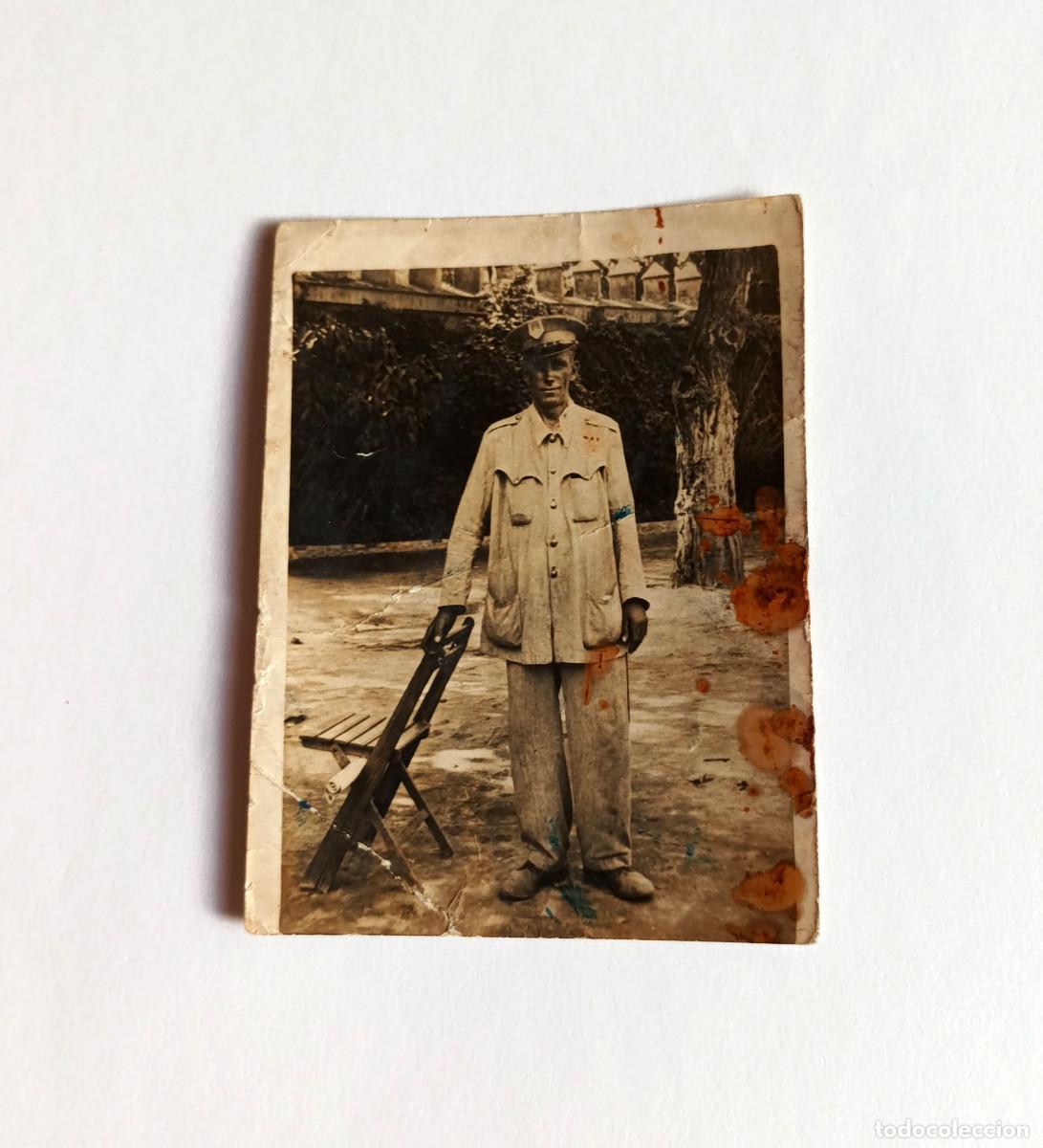 Fotograf&iacute;a antigua: Fotograf&iacute;a antigua Oficios - Operario de Limpieza P&uacute;blica / Barrendero de Sevilla - A&ntilde;os 40/50