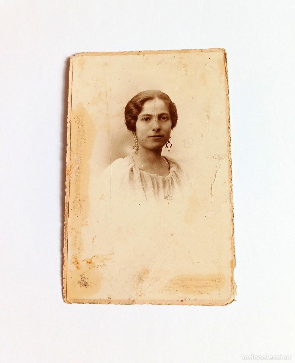 Fotograf&iacute;a antigua: Fotograf&iacute;a Postal Antigua - Retrato mujer joven - Fot&oacute;grafo Castellano (Sevilla) - A&ntilde;o 1908 a 1914