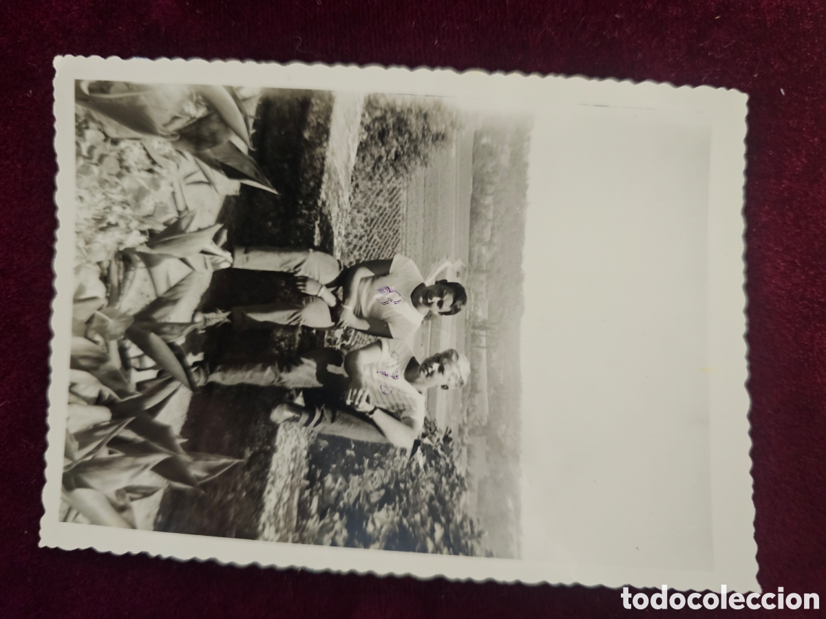 Fotograf&iacute;a antigua: Fotograf&iacute;a Vintage en Blanco y Negro con Bordes Festoneados &ndash; Recuerdo de Vacaciones (Francia, m. S.