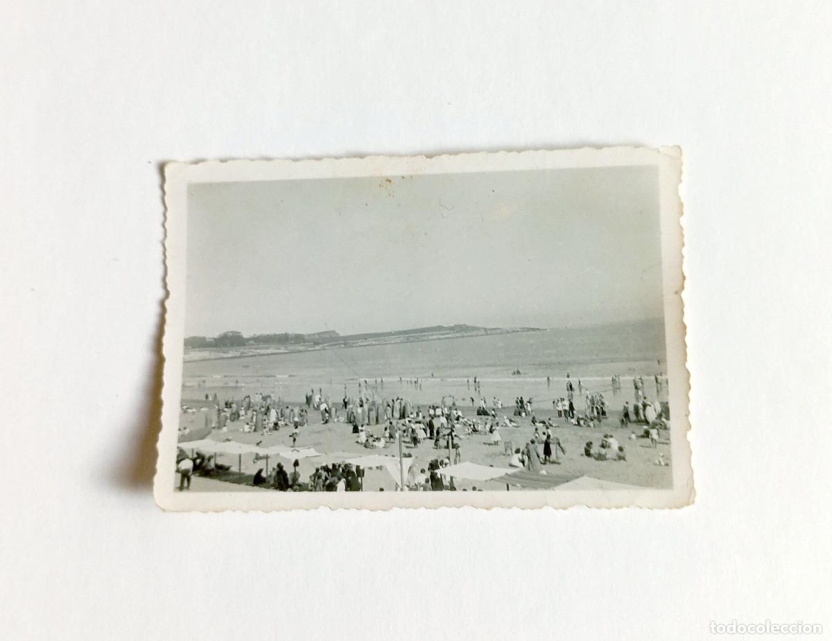 Fotograf&iacute;a antigua: Fotograf&iacute;a antigua - Playa de El Sardinero, Santander (Cantabria) - A&ntilde;os 50