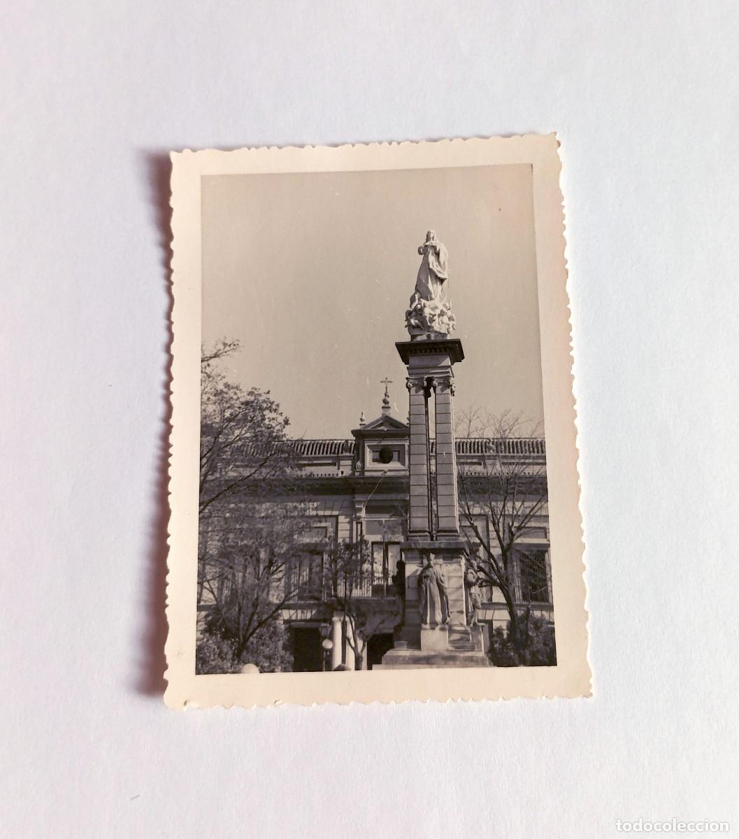 Fotograf&iacute;a antigua: Fotograf&iacute;a antigua - Monumento a la Inmaculada Concepci&oacute;n, en Sevilla - A&ntilde;o 1958