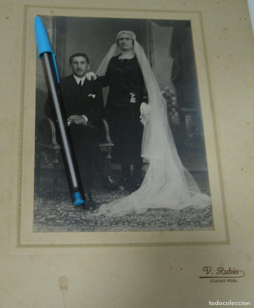 Fotograf&iacute;a antigua: ANTIGUA FOTO FOTOGRAFIA MATRIMONIO A&Ntilde;OS 20 FOTO V RUBIO CIUDAD REAL (26-7)