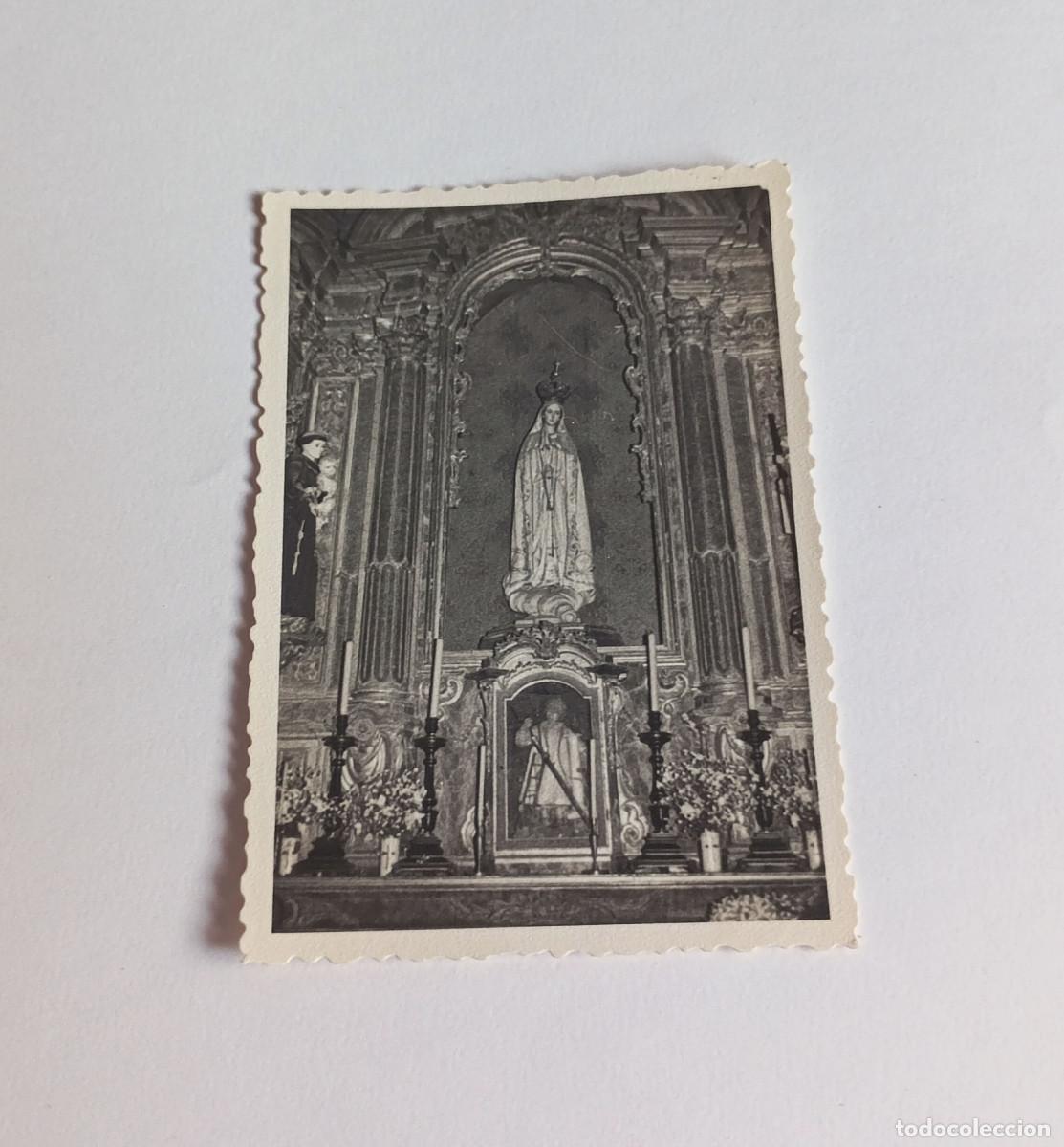 Fotograf&iacute;a antigua: Fotograf&iacute;a antigua - Virgen de F&aacute;tima en una iglesia de Lisboa (Portugal) - A&ntilde;o 1958