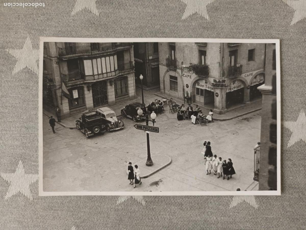 Fotograf&iacute;a antigua: ANTIGUA FOTOGRAFIA DE RIPOLL PLA&Ccedil;A GRAN, BAR SAYOL. Tipografia Ripollesa.