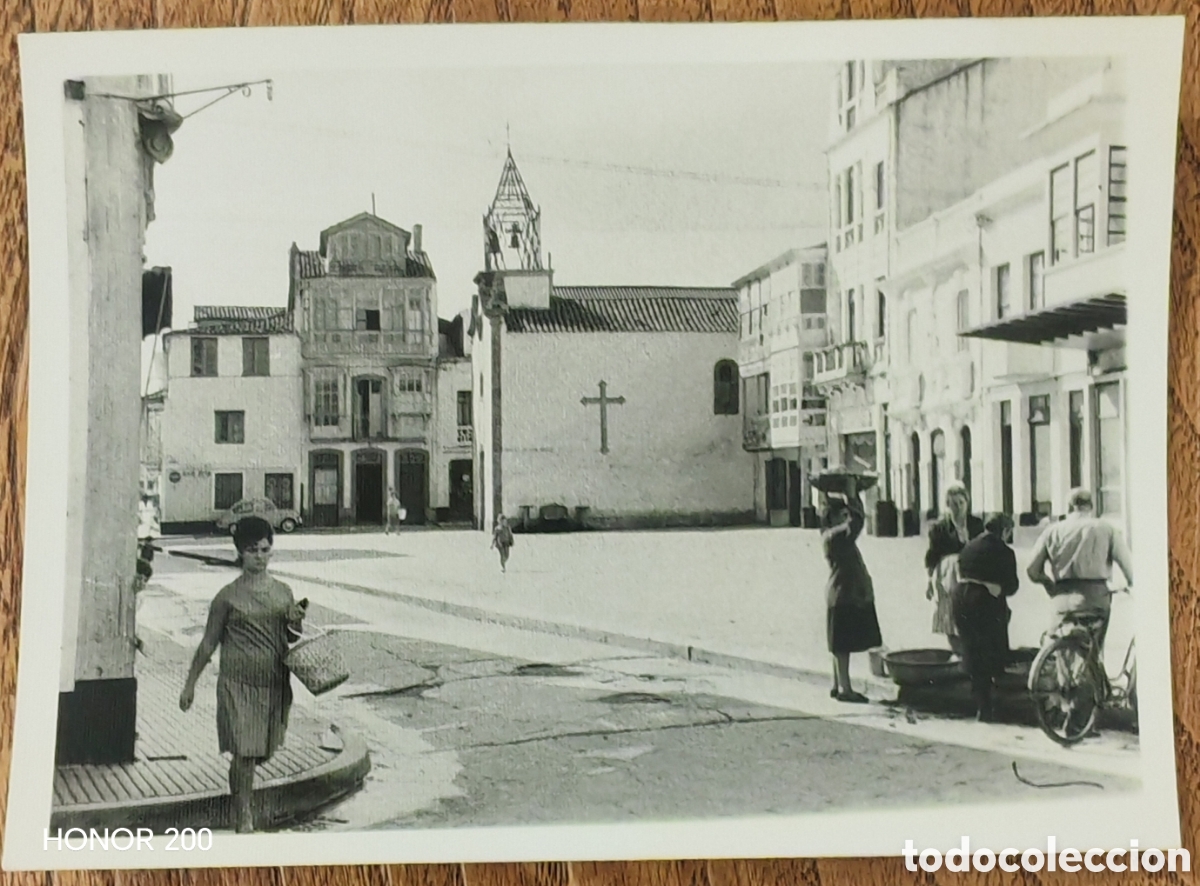 Fotograf&iacute;a antigua: Foto - Capilla y Plaza de San Roque - Sada. A Coru&ntilde;a. A&ntilde;os 50 -60