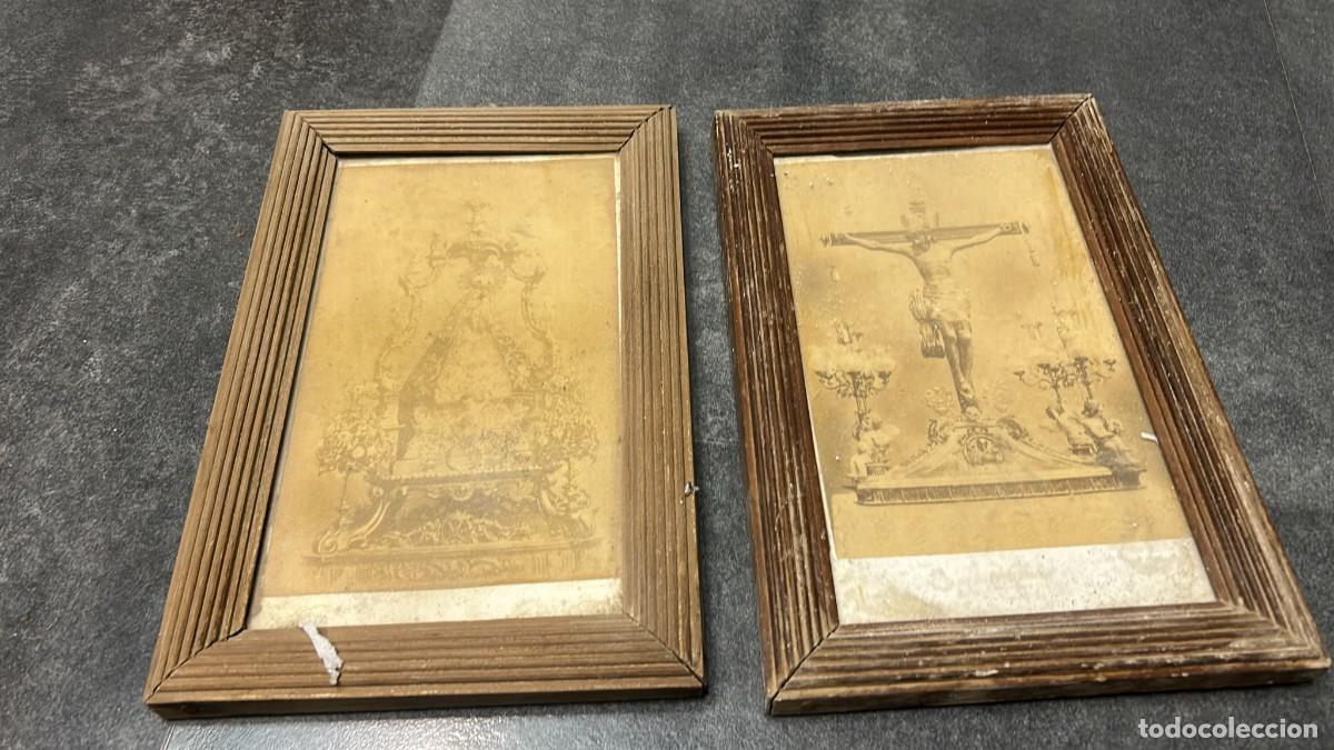 Fotograf&iacute;a antigua: FOTOGRAFIAS DEL CRISTO DE VILLAJOS Y PATRONA DE CRIPTANA ANTIGUAS Y ENMARCADAS 26 CMS. ALTO X 17